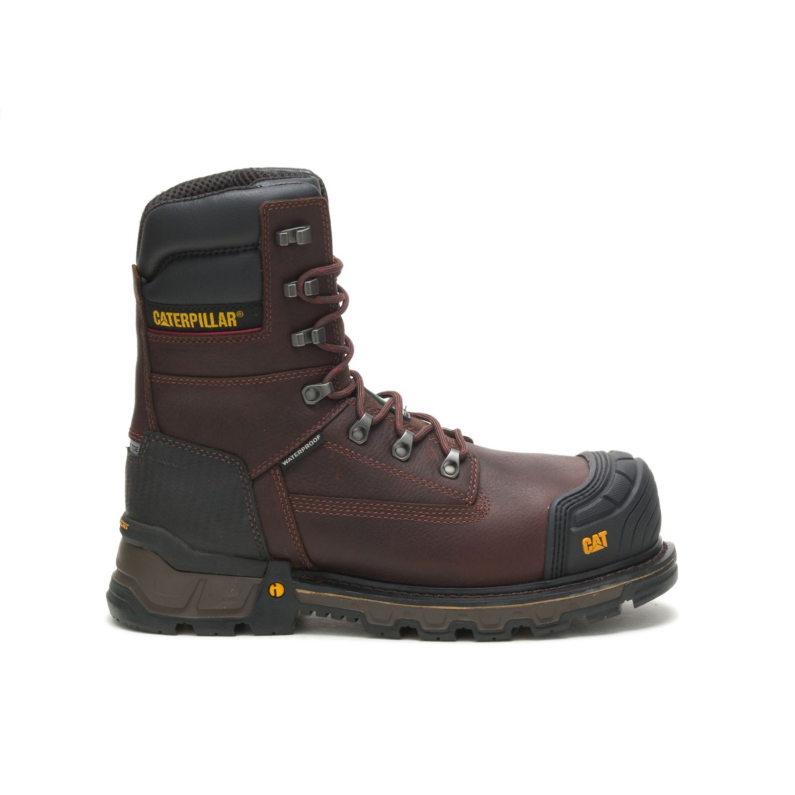 Caterpillar Boots Karachi - Caterpillar Excavator Xl 8" Wp Tx Ct Csa Mens Work Boots Brown (158360-SMO)